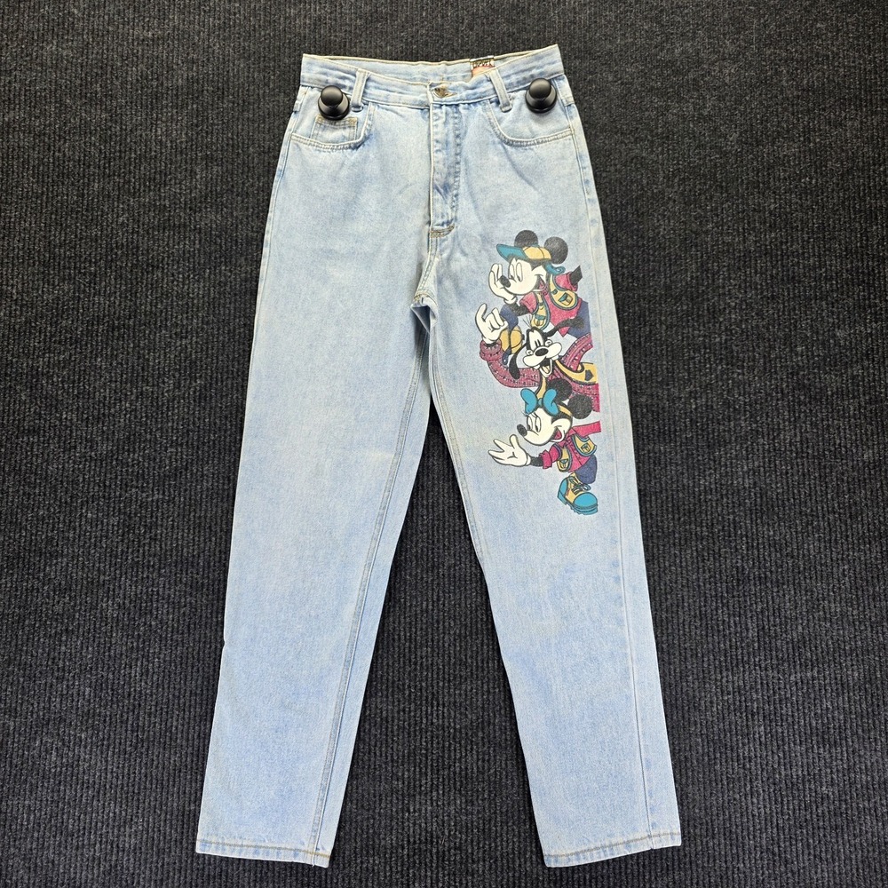 Vintage Y2K Disney Mickey Unlimted Jeans Womens 7 Graphic Print Jerry Leigh
